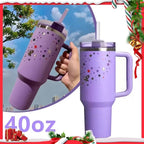 40oz Stainless Steel Water Cup – Purple Stars - Genzify Store
