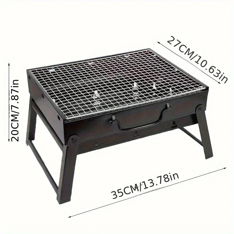 Portable Stainless Steel Charcoal Grill – Mini BBQ for Outdoor - Genzify Store