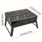 Portable Stainless Steel Charcoal Grill – Mini BBQ for Outdoor - Genzify Store