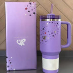 40oz Stainless Steel Water Cup – Purple Stars - Genzify Store