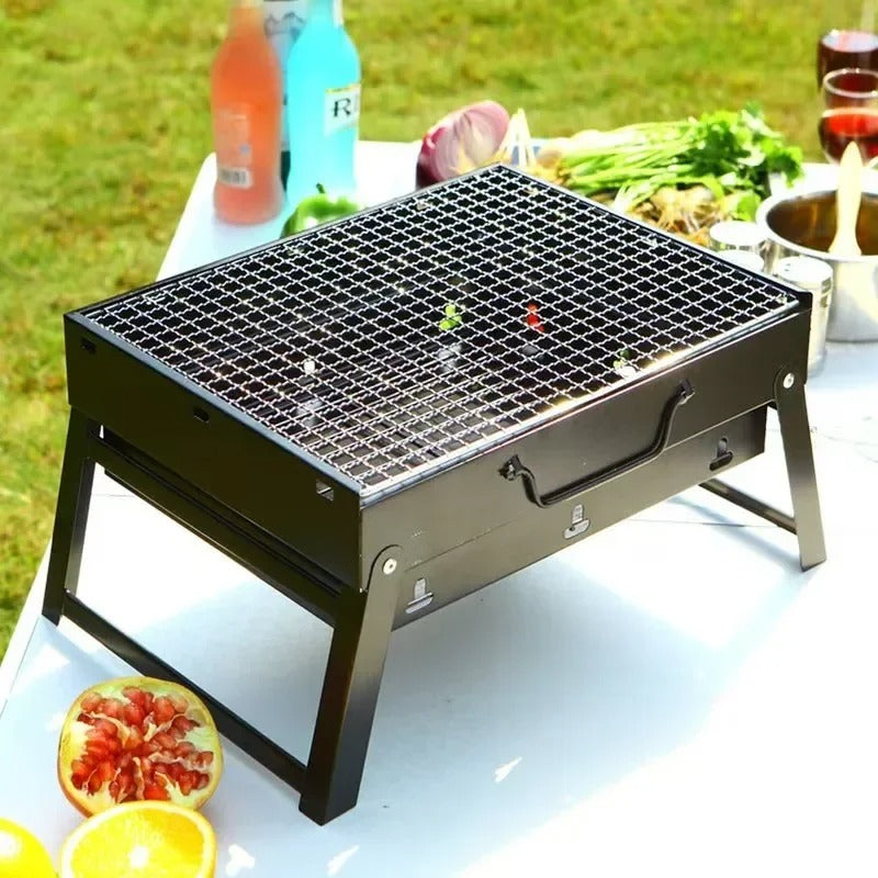 Portable Stainless Steel Charcoal Grill – Mini BBQ for Outdoor - Genzify Store