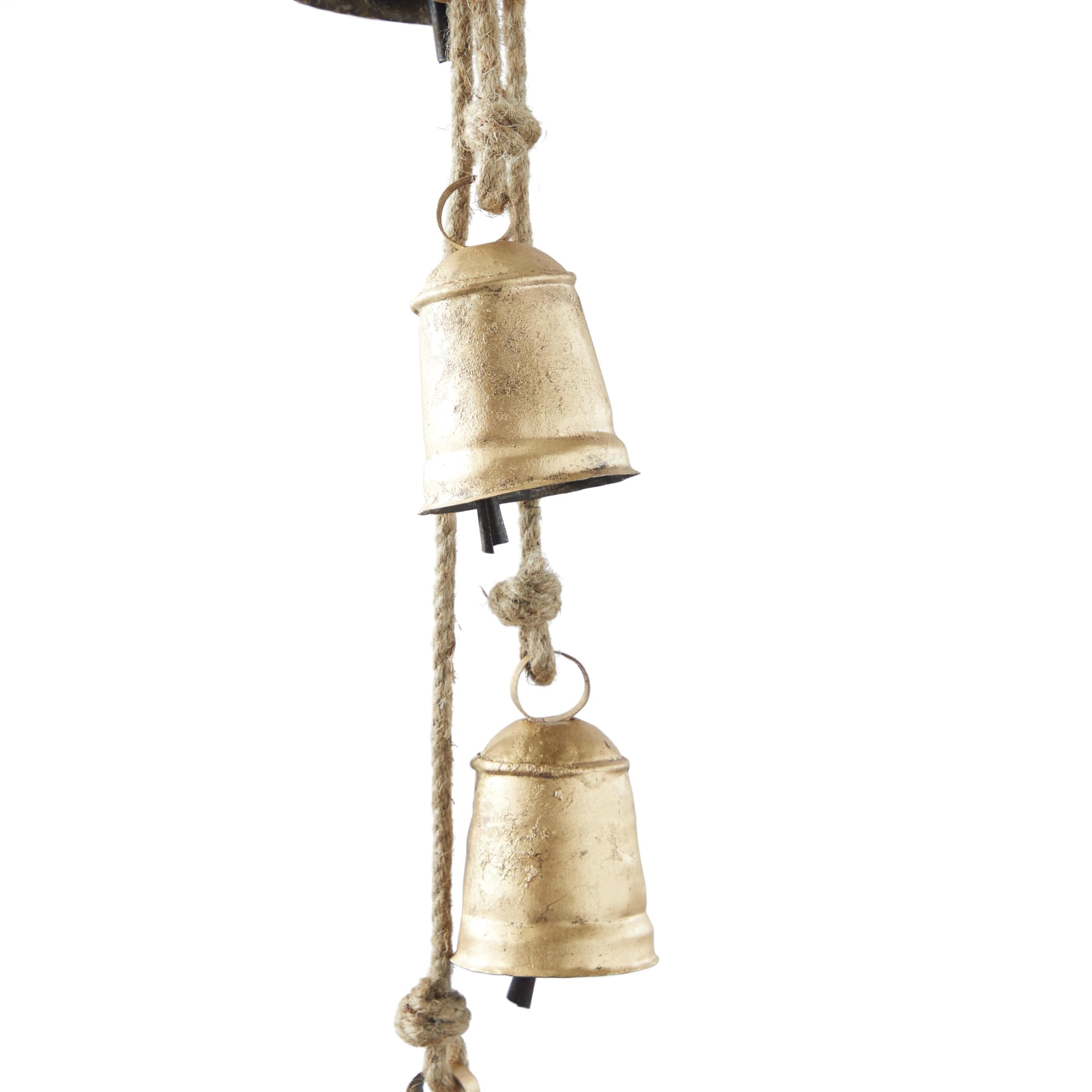 Deco 79 Gold Metal Cow Bells Christmas Hanging Decor - Genzify Store