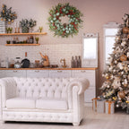 Spring Boxwood Wreath for Front Door with Berries & Eucalyptus Leaves - Genzify Store