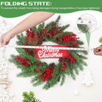 Spring Boxwood Wreath for Front Door with Berries & Eucalyptus Leaves - Genzify Store