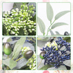 Spring Boxwood Wreath for Front Door with Berries & Eucalyptus Leaves - Genzify Store