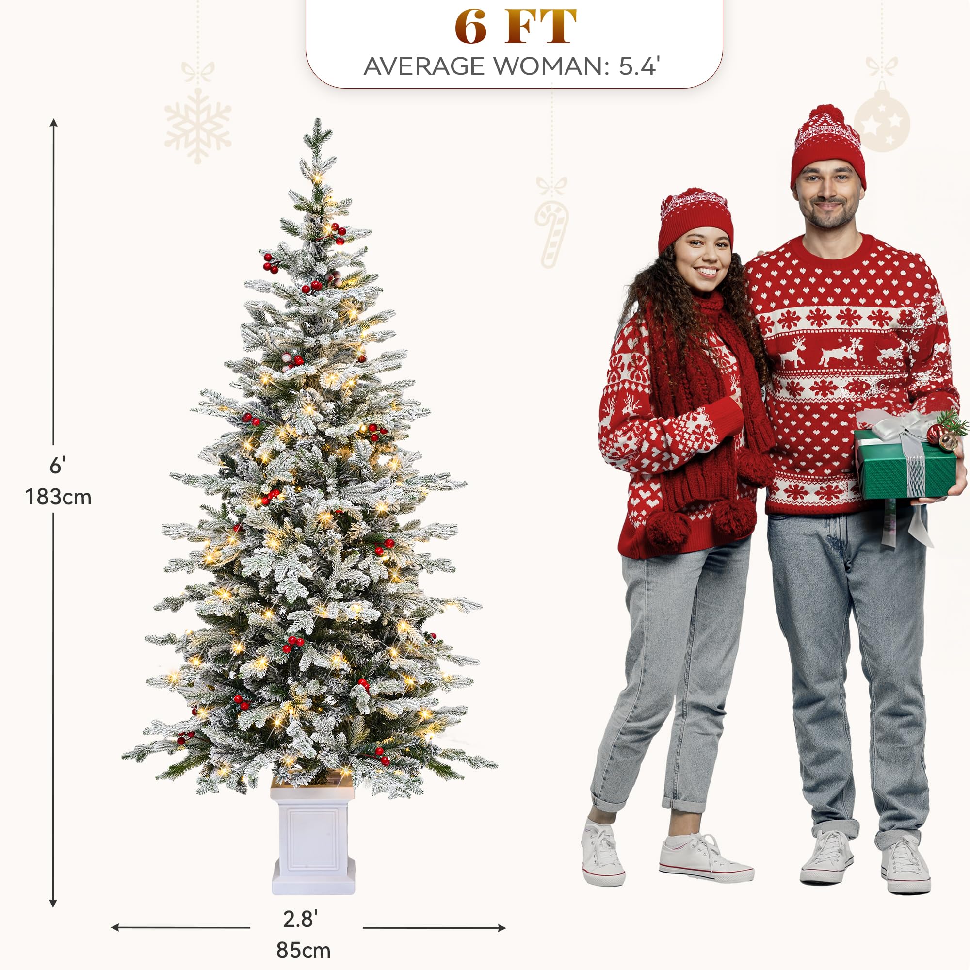YITAHOME Prelit Artificial Christmas Tree with Remote Control - Genzify Store