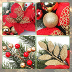 Spring Boxwood Wreath for Front Door with Berries & Eucalyptus Leaves - Genzify Store