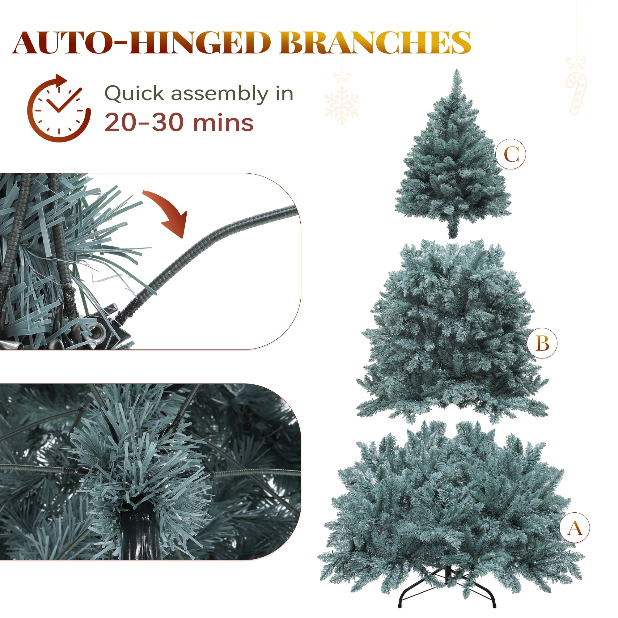 YITAHOME Prelit Artificial Christmas Tree with Remote Control - Genzify Store