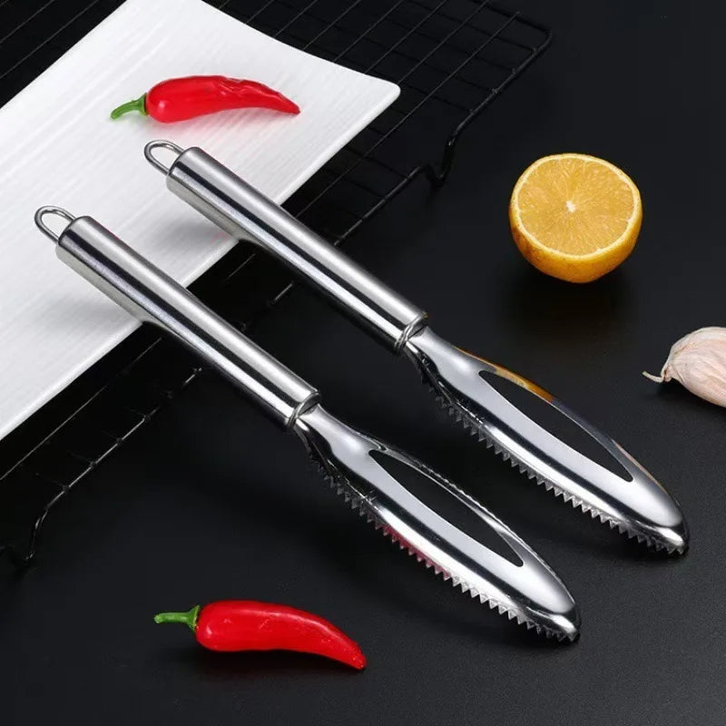 Fish Scale Remover Scraper with Bone Tweezers - Genzify Store