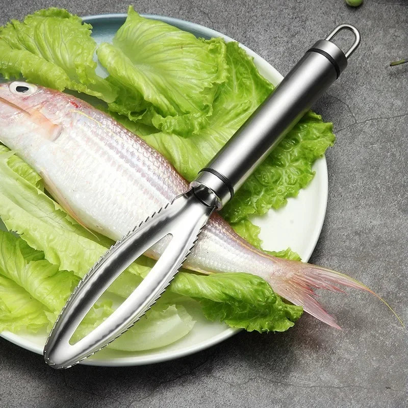 Fish Scale Remover Scraper with Bone Tweezers - Genzify Store