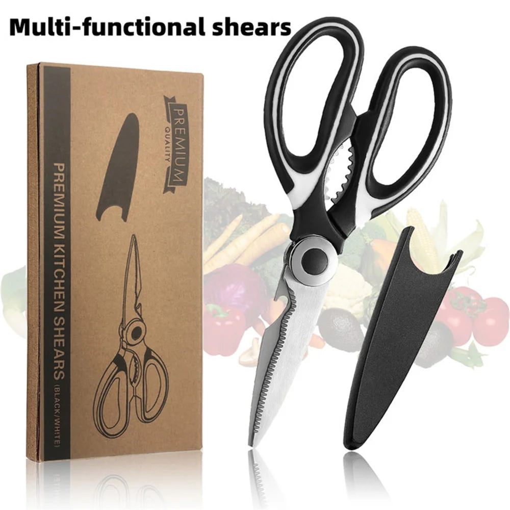 Multifunctional Stainless Steel Kitchen Scissors - Genzify Store