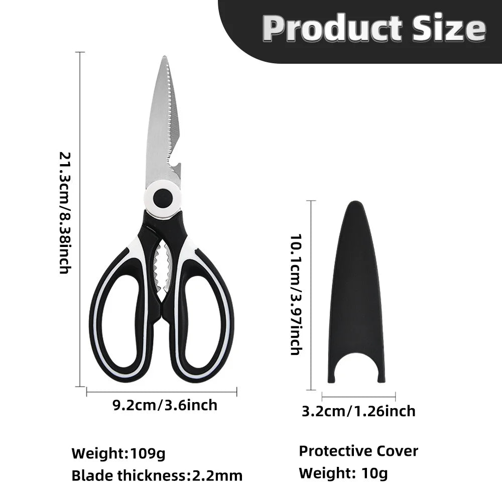 Multifunctional Stainless Steel Kitchen Scissors - Genzify Store