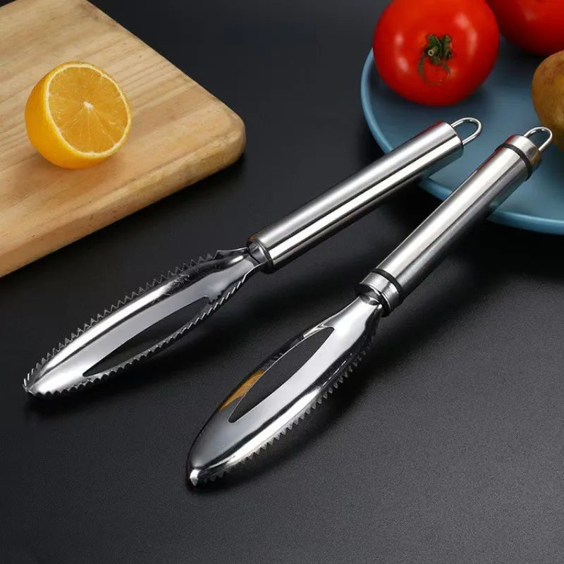 Fish Scale Remover Scraper with Bone Tweezers - Genzify Store
