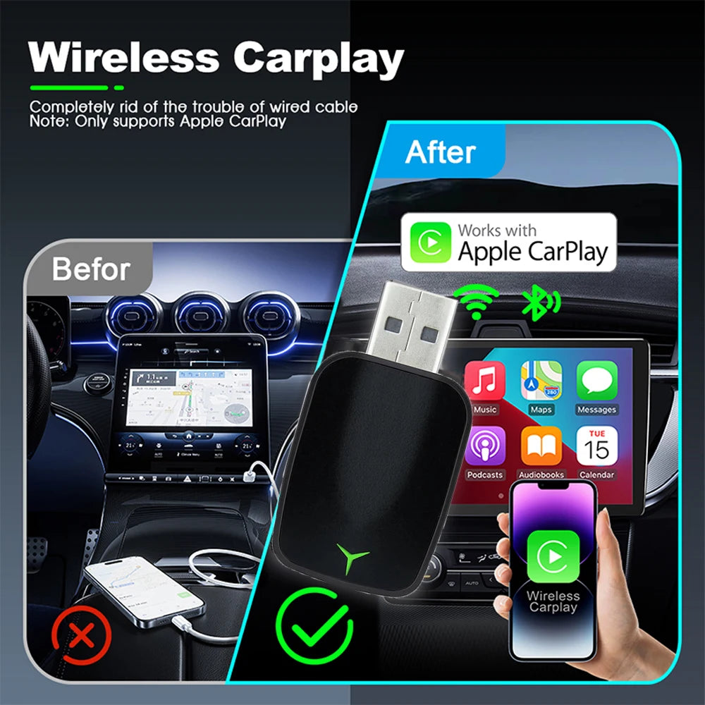 New 2 in 1  Wireless CarPlay Auto Adapter - Genzify Store