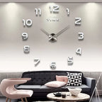 3D Frameless DIY Wall Clock – Acrylic Mirror Home Decoration - Genzify Store