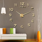 3D Frameless DIY Wall Clock – Acrylic Mirror Home Decoration - Genzify Store