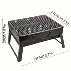 Portable Stainless Steel Charcoal Grill – Mini BBQ for Outdoor - Genzify Store