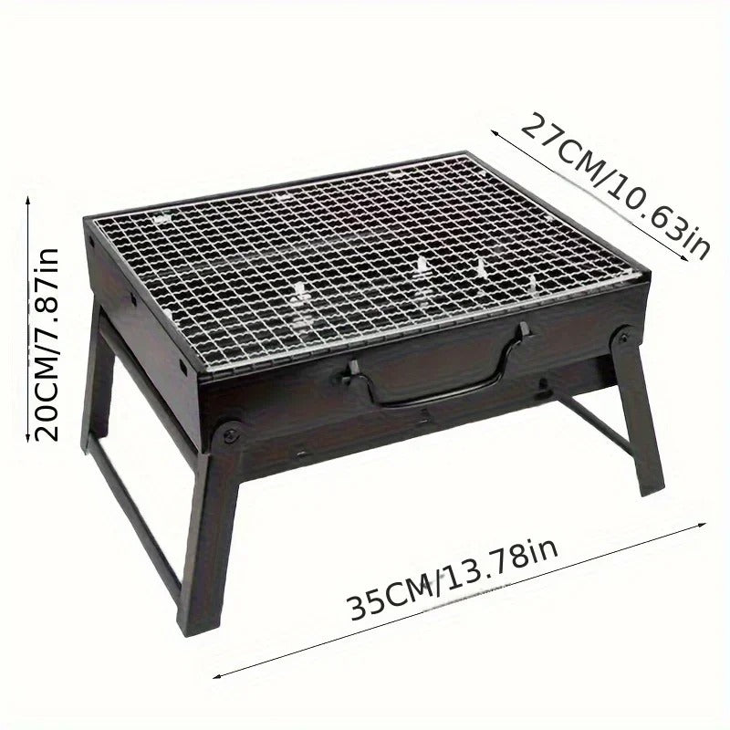 Portable Stainless Steel Charcoal Grill – Mini BBQ for Outdoor - Genzify Store